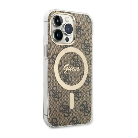 Guess 4G MagSafe - Etui iPhone 13 Pro (Brązowy)