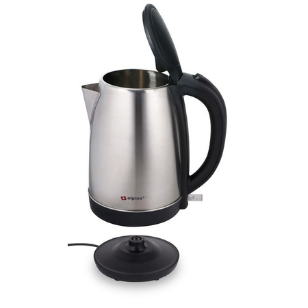 LARGE 1.7 L STEEL ELECTRIC Kettle, with Stand, Alpina, 1850-2200W