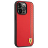 Ferrari Carbon - pouzdro pro iPhone 14 Pro (červené)