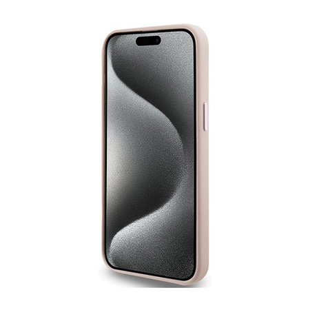 Karl Lagerfeld Silicone Choupette Metal Pin - iPhone 15 Pro Max Case (pink)