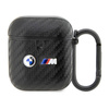 BMW Carbon Double Metal Logo - Étui AirPods 1/2 Gen (Noir)