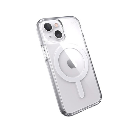 Speck Presidio Perfect-Clear + MagSafe - Étui pour iPhone 13 Mini avec revêtement MICROBAN (transparent)