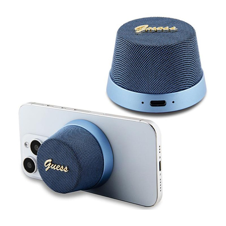 Guess Magnetic Script Metal Logo - Bluetooth Speaker V5.3 (blue)