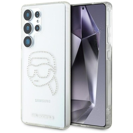 Karl Lagerfeld Rhinestones Karl Head Logo - Samsung Galaxy S25 Ultra Case (Transparent)