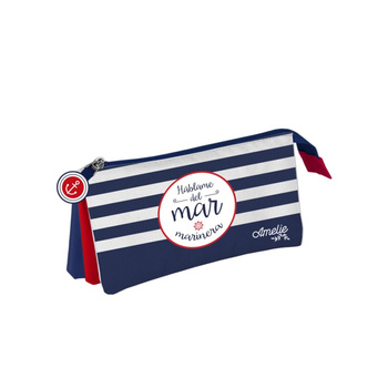Amelie - Pencil case / cosmetic case from Marinero collection, 3 compartments