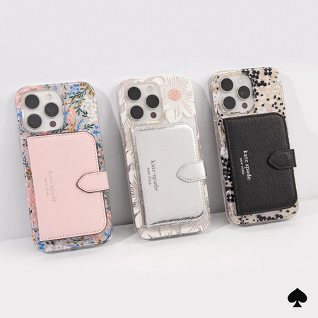 Kate Spade New York Morgan MagSafe Wallet - magnetická peněženka (stříbrná metalíza)