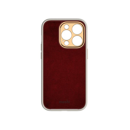 Moshi Napa Slim MagSafe - kožené pouzdro pro iPhone 14 Pro (Serene Gray)