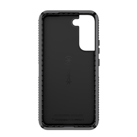 Speck Presidio2 Grip - Étui pour Samsung Galaxy S22+ avec revêtement MICROBAN (Gris graphite/Noir)