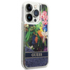 Guess Liquid Glitter Flower - iPhone 14 Pro Max tok (kék)