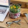 Quokka Deli Food Jar - Glass food container / lunchbox 820 ml (Dark Flowers)