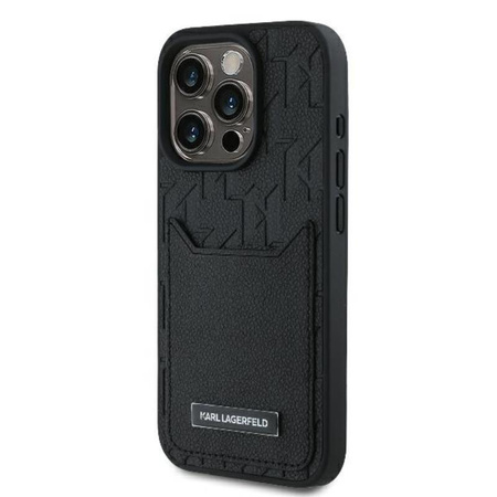 Karl Lagerfeld Cardslots Monogramm - iPhone 16 Pro Max Tasche (schwarz)