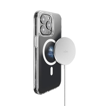 Magnetický nabíjecí kabel Puro USB-C Magsafe - 15W indukční bezdrátová nabíječka (bílá)