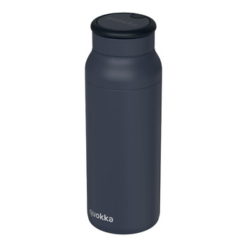 Quokka Echo - 690 ml Edelstahlflasche mit Silikongriff (Schwarz)