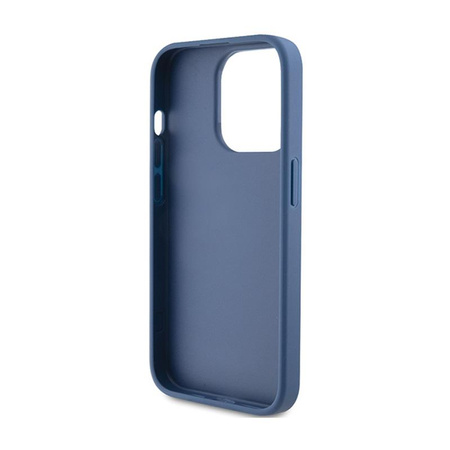 Guess 4G Bottom Stripe Metal Logo Collection - pouzdro pro iPhone 15 Pro Max (modré)