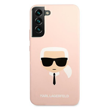 Karl Lagerfeld Silikon Ikonik Karl`s Head - Samsung Galaxy S22+ Hülle (rosa)