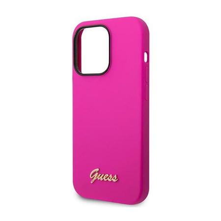 Guess Silicone Vintage - Coque iPhone 14 Pro Max (fuchsia)