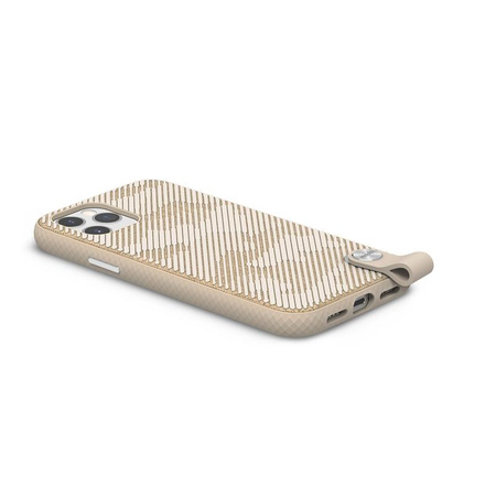 Moshi Altra - Tasche mit abnehmbarem Schlüsselband iPhone 12 / iPhone 12 Pro (SnapTo System) (Sahara Beige)