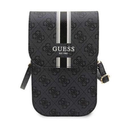 Guess 4G Stripes - Crossbody bag for phone (black)