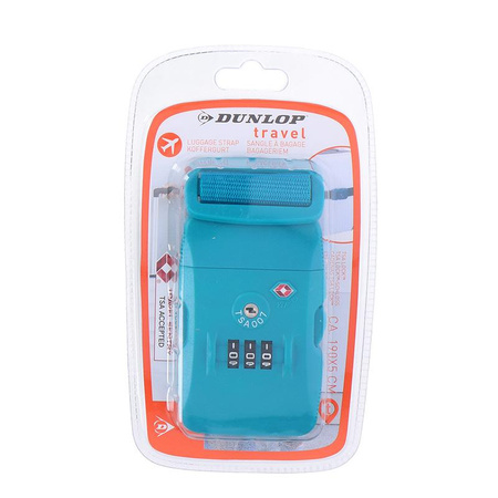 Dunlop - Sangle de sécurité pour valise avec code TSA (bleu)