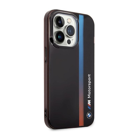 BMW Tricolor Stripe - Coque pour iPhone 14 Pro (Noir)