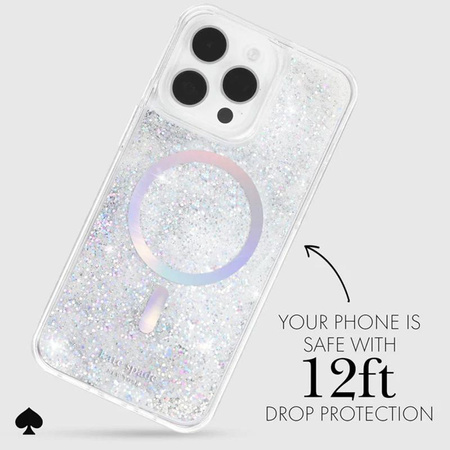 Kate Spade New York Liquid Glitter MagSafe - iPhone 15 Pro tok (Opál irizáló)
