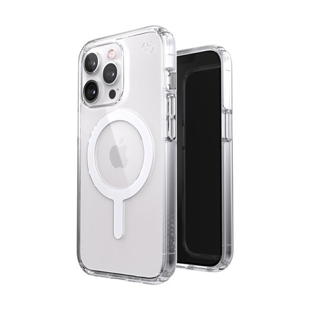 Speck Presidio Perfect-Clear + MagSafe - iPhone 13 Pro Case with MICROBAN Coating (Clear)