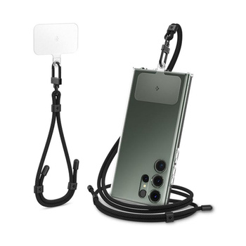 Spigen Universal Strap Set Crossbody & Wrist - Váll + csuklótelefon szíj (fekete)