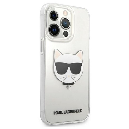 Karl Lagerfeld Choupette Head - pouzdro pro iPhone 13 Pro Max (čiré)