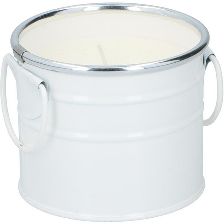 Arti Casa - Bougie anti-coma à la citronnelle dans un seau (blanc)