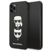 Karl Lagerfeld Saffiano Karl & Choupette Heads - Coque iPhone 11 Pro (noir)
