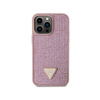 Guess Rhinestone Triangle - pouzdro pro iPhone 14 Pro Max (růžové)