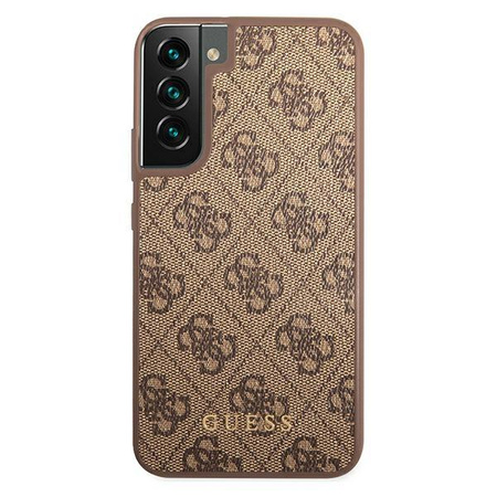 Guess 4G Metal Gold Logo  - Case for Samsung Galaxy S22 (Brown)