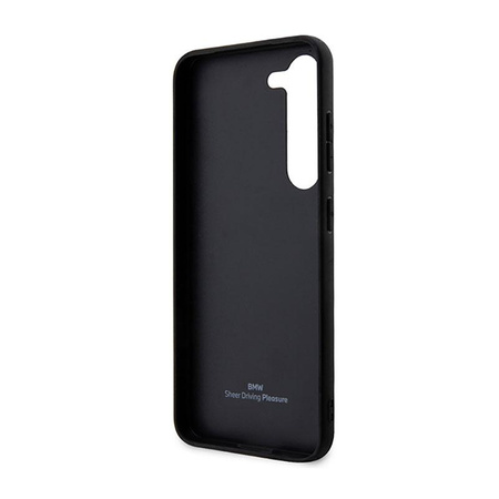 BMW Leder strukturiert & gestreift - Tasche für Samsung Galaxy S23+ (schwarz)