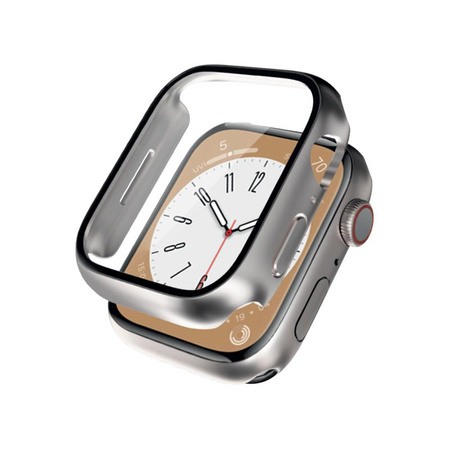 Crong Hybrid óratok - Üveg tok Apple Watch 40mm-hez (Starlight)