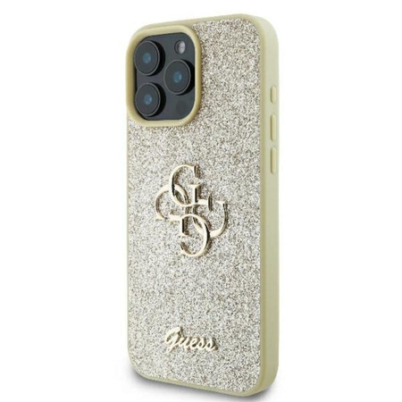 Guess Fixed Glitter Big 4G - iPhone 16 Pro Tasche (Gold)