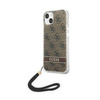 Guess 4G Print Cord - Etui avec dragonne iPhone 14 Plus (marron)