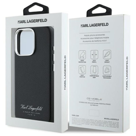 Karl Lagerfeld Hotel RSG - Coque pour iPhone 16 Pro Max (noir)