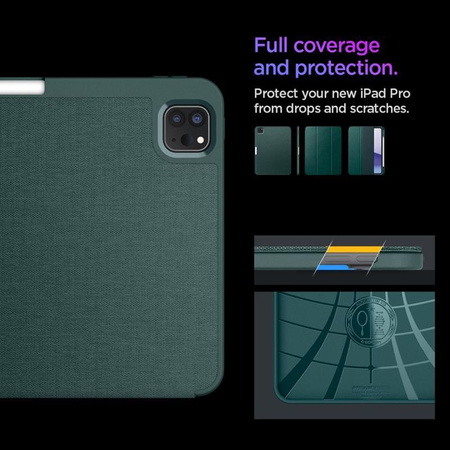 Spigen Urban Fit - pouzdro pro iPad Pro 11" (M4, 2024) (Midnight Green)