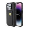 Ferrari Grip Stand Metal Logo - Coque iPhone 15 Pro (noir)