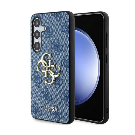 Guess 4G Big Metal Logo - pouzdro pro Samsung Galaxy S24 (modré)