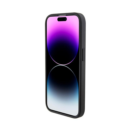 Ferrari Perforated Waves Metal Logo - Hülle für iPhone 15 Pro (Schwarz)