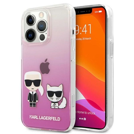 Karl Lagerfeld Ikonik & Choupette - iPhone 13 Pro Case (pink)