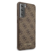 Guess 4G Metall Logo - Samsung Galaxy S21 Tasche (braun)