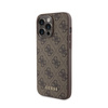 Guess 4G Metall Gold Logo - iPhone 15 Pro Max Tasche (braun)