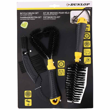 Dunlop - Kerékpár tisztítókefe készlet (fekete)