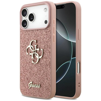 ETUI DO IPHONE 17 PRO MAX RÓŻOWE GUESS ORYGINALNE BROKATOWE ELEGANCKIE