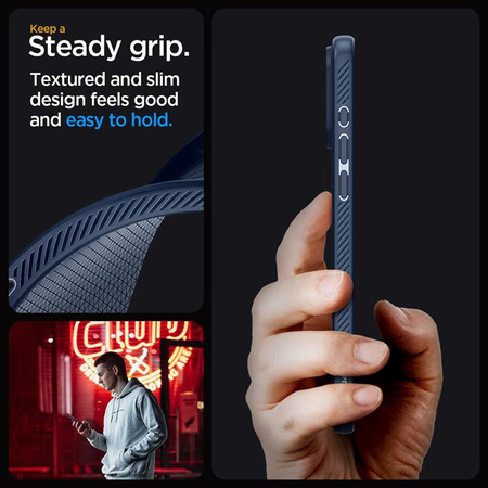 Spigen Liquid Air - Etui do iPhone 15 Pro (Navy Blue)