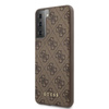 Guess 4G Metal Logo - Etui Samsung Galaxy S21 (brązowy)