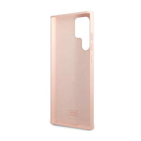 Karl Lagerfeld Silicone Choupette Metal Pin - Samsung Galaxy S24 Ultra Case (pink)