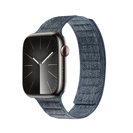 Crong Melange - Magnetic Strap for Apple Watch 42/44/45/49 mm (blue melange)